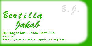 bertilla jakab business card